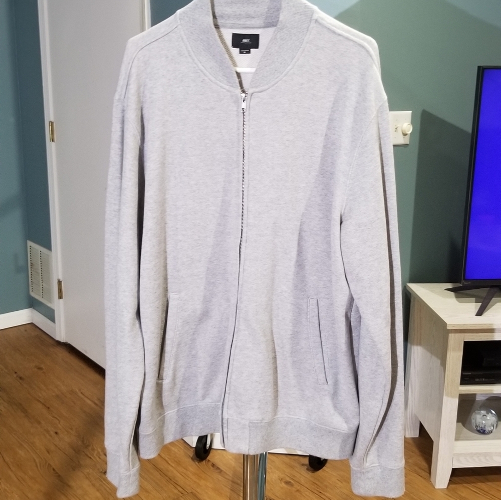 Obey XL Grey Zip Medium Weight Cardigan
